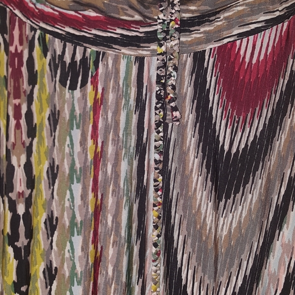 Robe Maxi TBAGS Los Angeles à Volants - Multicolore, Dos Nu (Halter) - Taille L (12-14) - Neuf Sans étiquettes
